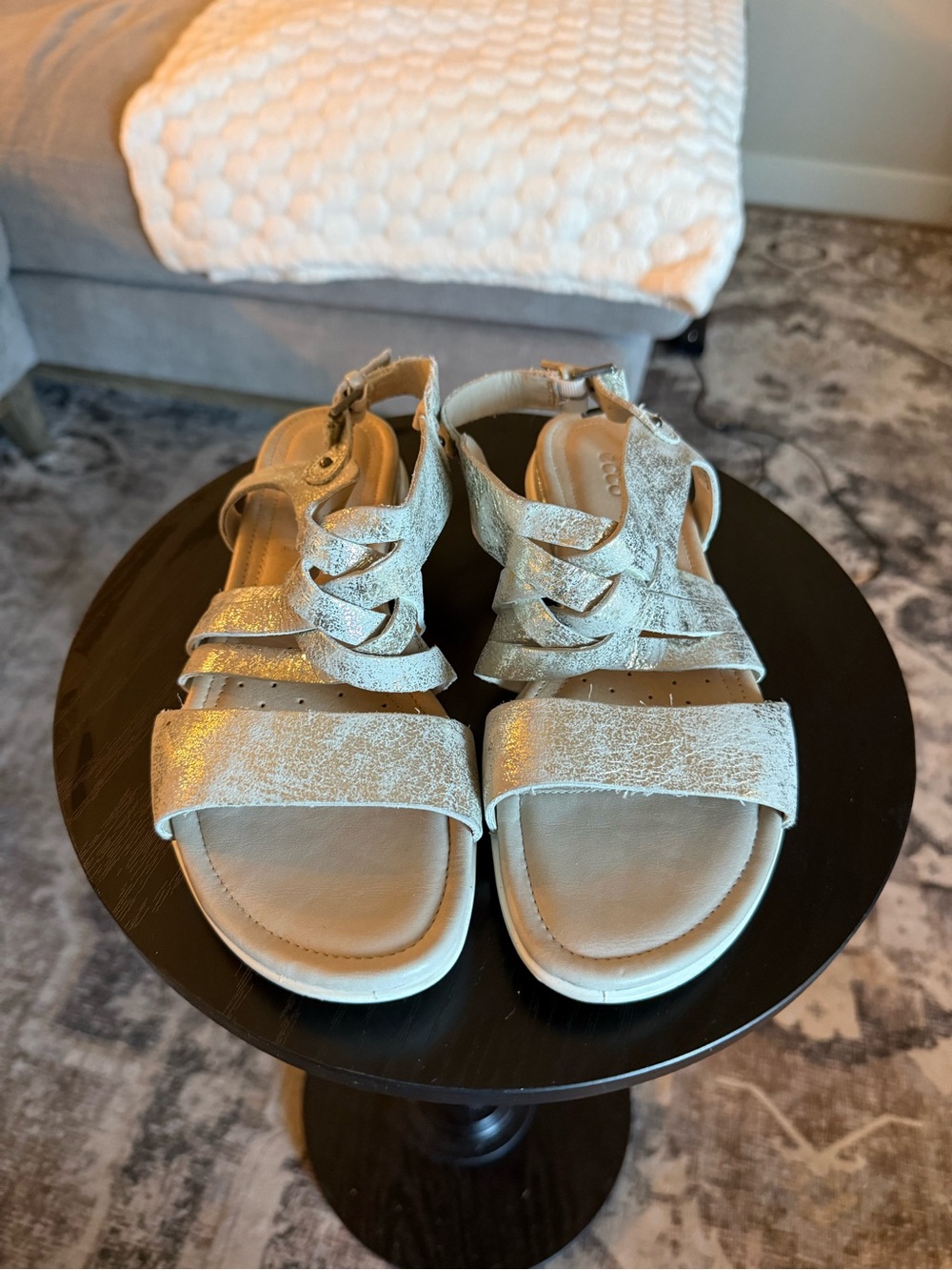ECCO WOMEN'S TOUCH BRAIDED SANDAL SZ 38 SZ 7.5/8